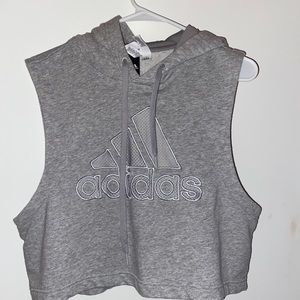 Adidas Cropped Muscle Hoodie